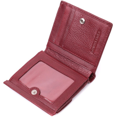 Гаманець ST Leather З натуральної шкіри Бордовий (22544)