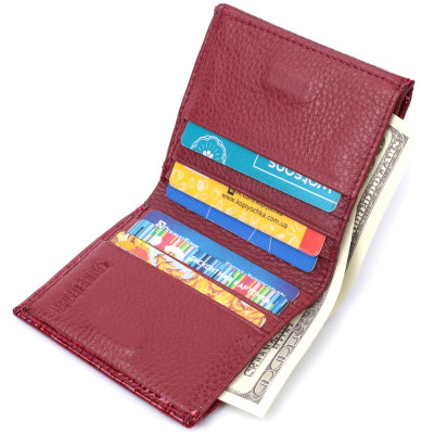 Гаманець ST Leather З натуральної шкіри Червоний (22687)
