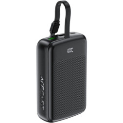 Батарея універсальна Acefast 20000mAh 22,5W PD, QC/3.0 USB-A+USB-C In/Out,build-in cable M14 Black (6974316283966)