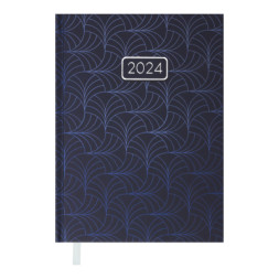 Тижневик Buromax датований 2024 VELVET, А5 синій (BM.2163-02)
