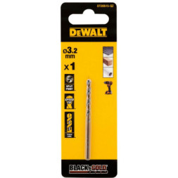 Свердло DeWALT по металу Black &amp; Gold, HSS-G, 3.2 х 65 х 36 мм (DT20515)