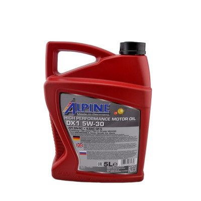 Моторна олива Alpine 5W-30 DX1 5л (1665-5)