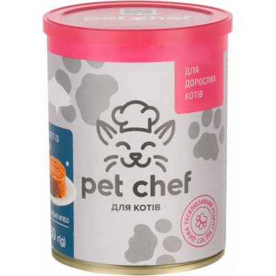 Паштет для котів Pet Chef з рибою 360 г (4820255190396)