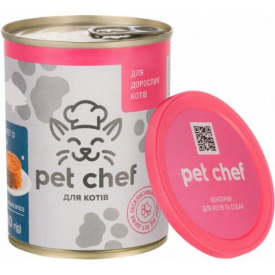 Паштет для котів Pet Chef з рибою 360 г (4820255190396)