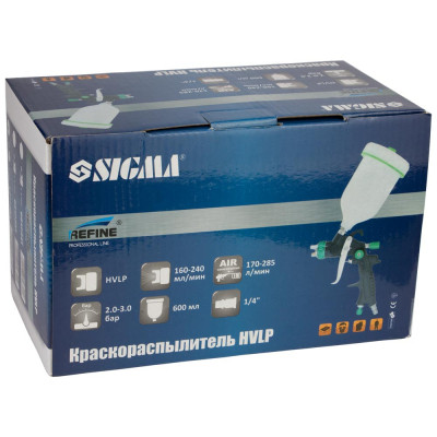 Фарбопульт Refine HVLP 1.8мм, 170-285л/хв, 2-3бар, в/б 600мл (6812381)