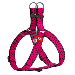 Шлея для собак WAUDOG Nylon з QR паспортом &quot;Кавун&quot; пластиковий фастекс XL (324-0049)