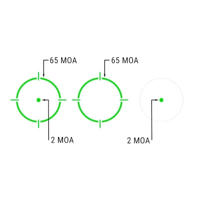 Коліматорний приціл Holosun SCRS-GR-MRS точка 2 MOA + коло 65 МОА (Green) (SCRS-GR-MRS)