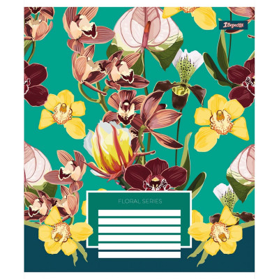 Зошит 1 вересня А5 Floral series 96 аркушів, лінія (766500)