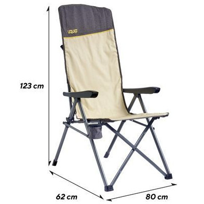 Крісло складане Uquip Justy XL Sand/Grey (244045) (DAS303231)