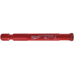 Коронка Milwaukee алмазна Diamond Plus, 6мм, з хвостовиком (49560505)