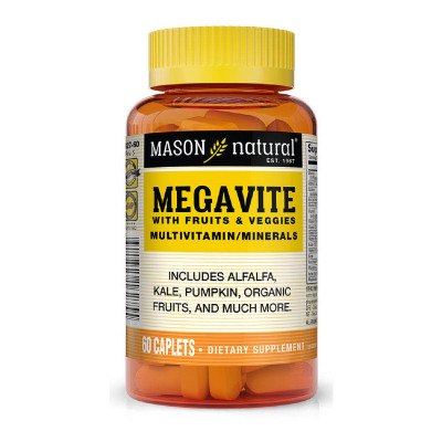 Мультивітамін Mason Natural Мультивітаміни з фруктами і овочами, Megavite With Fruits &amp; (MAV16275)