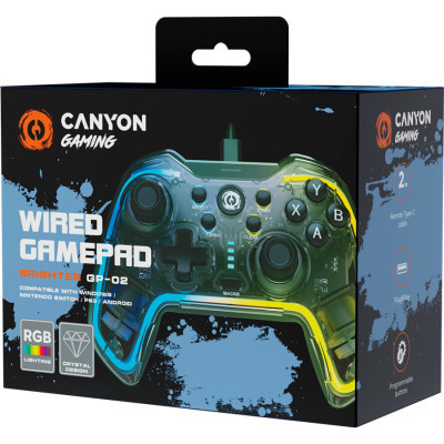 Геймпад Canyon Brighter GP-02 Wired RGB 4in1 PS3/Android BOX-TV/Nintendo Crystal (CND-GP02)