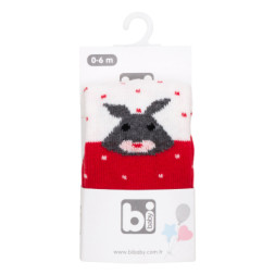Колготки дитячі Bibaby із зайчиком (68312-74-red)