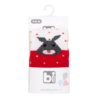Колготки дитячі Bibaby із зайчиком (68312-74-red)