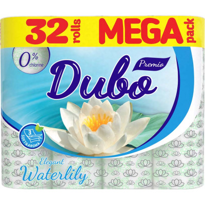 Туалетний папір Диво Premio Waterlily 3 шари 32 рулони (4820003837757)