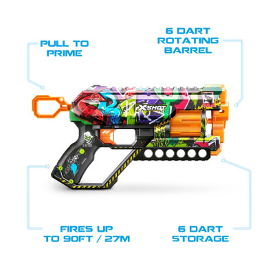 Іграшкова зброя Zuru X-Shot Швидкострільний бластер Skins Griefer Graffiti (12 патронів) (36561G)