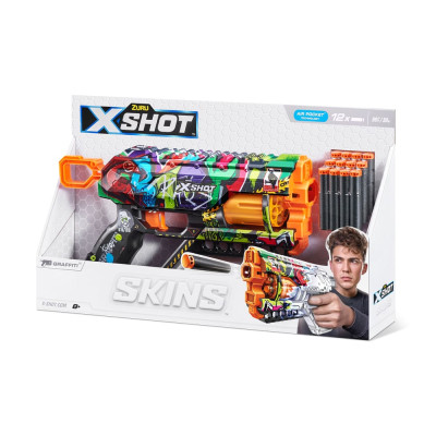 Іграшкова зброя Zuru X-Shot Швидкострільний бластер Skins Griefer Graffiti (12 патронів) (36561G)