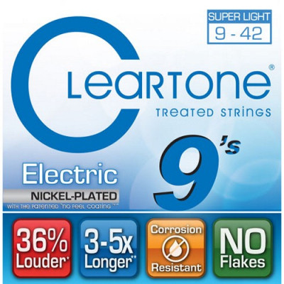 Струни для гітари Cleartone Electric Nickel-Plated Super Light (09-42) (9409)