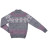 Кофта дитяча Tossy в&#039;язана на блискавці сіра з орнаментом (326-92G-gray)