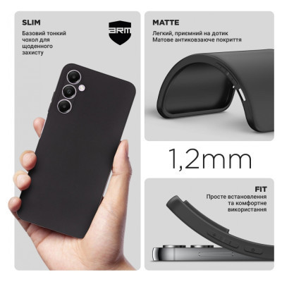 Чохол до мобільного телефона Armorstandart Matte Slim Fit Samsung A05s (A057) Camera cover Black (ARM72565)