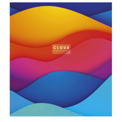 Зошит Школярик Cloud colorful 48 аркушів лінія (048-3161L)