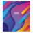 Зошит Школярик Cloud colorful 48 аркушів лінія (048-3161L)