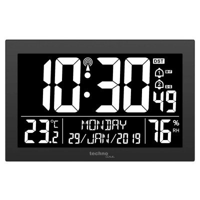 Настінний годинник Technoline WS8017 Black (DAS301334)