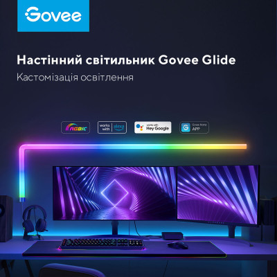 Світильник Govee H6062 Glide RGBIC Wall Light (6+1) RGB (B6062301)