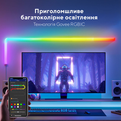 Світильник Govee H6062 Glide RGBIC Wall Light (6+1) RGB (B6062301)