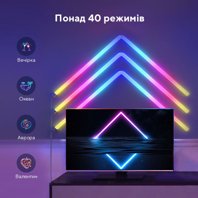 Світильник Govee H6062 Glide RGBIC Wall Light (6+1) RGB (B6062301)