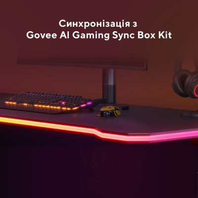 Світлодіодна стрічка Govee Neon Gaming Table Light 3м Білий (H61C33D1)