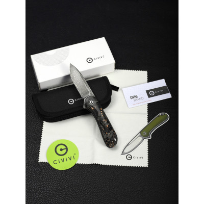 Ніж Civivi Elementum, Damascus, Carbon Fiber (C907C-DS3)