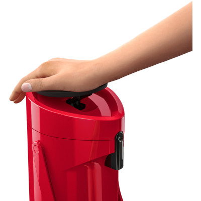 Термос Tefal Ponza Pump, 1.9л, пластик, скло, червоний (K3140314)
