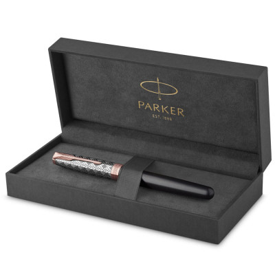 Ручка пір&#039;яна Parker SONNET 17 Metal Grey Lacquer PGT  FP18 F (68 211)