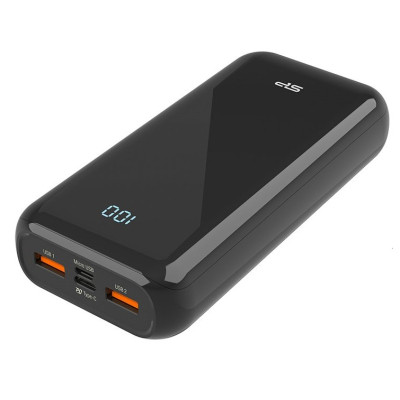 Батарея універсальна Silicon Power QS28 20000mAh PD/18W, QC3.0, Type-C, Micro-USB, 2*USB-A, bla (SP20KMAPBKQS280K)