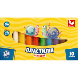 Пластилін Школярик Круглий 10 кольорів 130 г (83812902-UA)