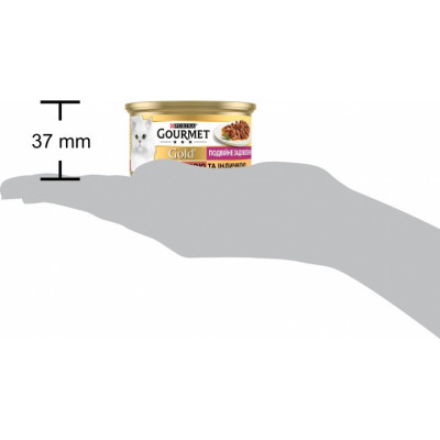 Вологий корм для кішок Purina Gourmet Gold. Подвійне задоволення з качкою та індичкою 85г (7613031381050)