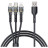 Дата кабель USB 2.0 AM to Lightning + Micro 5P + Type-C PD-B94th Black Proda (PD-B94th-BK)