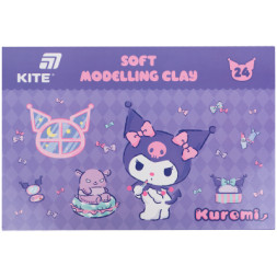 Пластилін Kite Kuromi восковий, 24 кольори, 480 г (HK24-089)