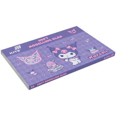 Пластилін Kite Kuromi восковий, 24 кольори, 480 г (HK24-089)