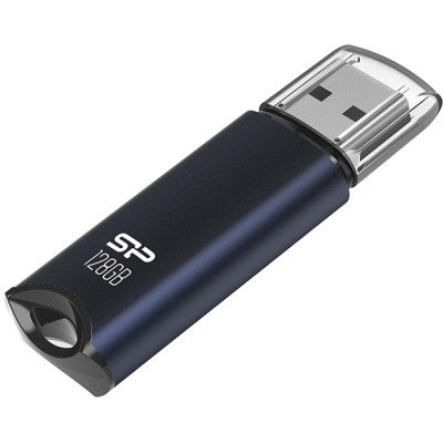 USB флеш накопичувач Silicon Power 128GB SILICON POWER usb3.2 Marvel M02 Aluminum Blue (SP128GBUF3M02V1B)