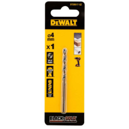 Свердло DeWALT по металу Black &amp; Gold, HSS-G, 4 х 75 х 43 мм (DT20517)