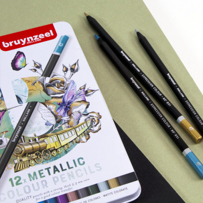 Олівці кольорові Bruynzeel EXPRESSION METALLIC, 12 шт. (8712079468422)