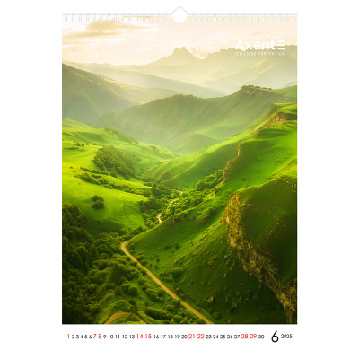Календар Axent настінний А3 2025 рік Landscapes (8804-25-1-A)