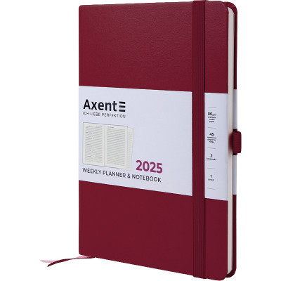 Тижневик Axent датований 2025 Prime Strong 145х210 мм, винний (8507-25-46-A)