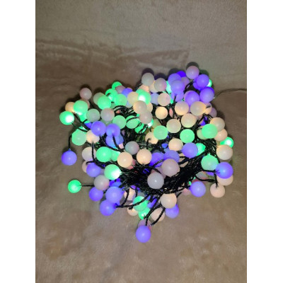 Гірлянда Luca Lighting кластер Кульки зелена струна 8 м, RGB (8720362027188)