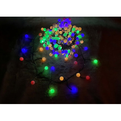 Гірлянда Luca Lighting кластер Кульки зелена струна 8 м, RGB (8720362027188)