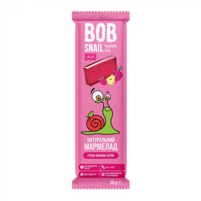 Мармелад Bob Snail Груша Малина Буряк, 38 г (4820219340720)