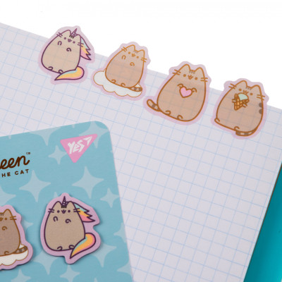 Стікер-закладка Yes Pusheen пластик 80 шт (4х20) (170419)