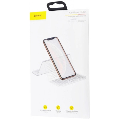 Універсальний автотримач Baseus Folding Bracket Antiskid Pad Transparent Gel Mat (SUWNT-02)